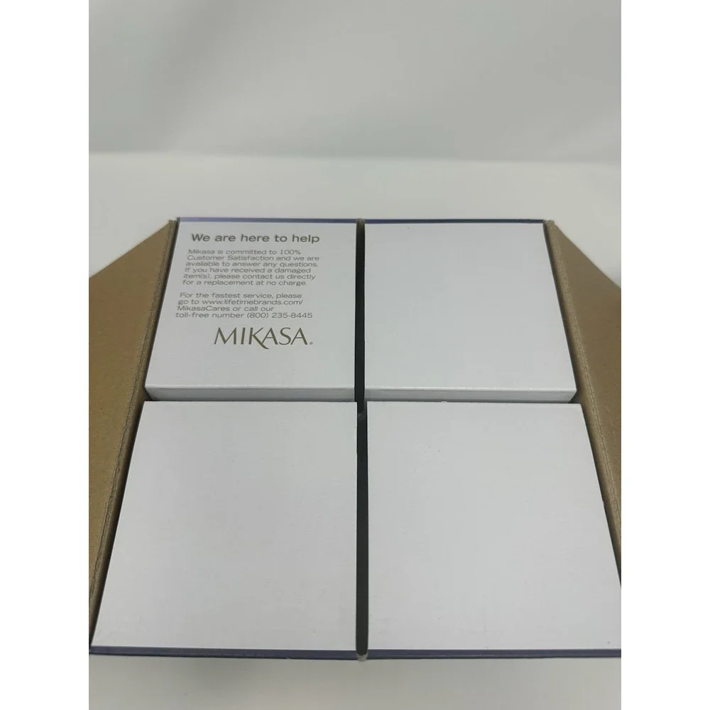 Mikasa Cheers Party Set of (4) 16.9 Oz. Stemless Wine Glasses *New In Box*